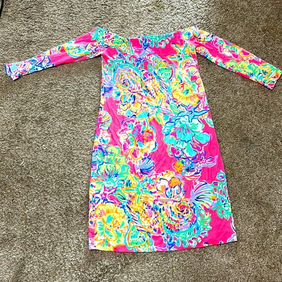 Lilly Pulitzer Off Shoulder 3 quarter sleeve Dress - Picture 2 of 5